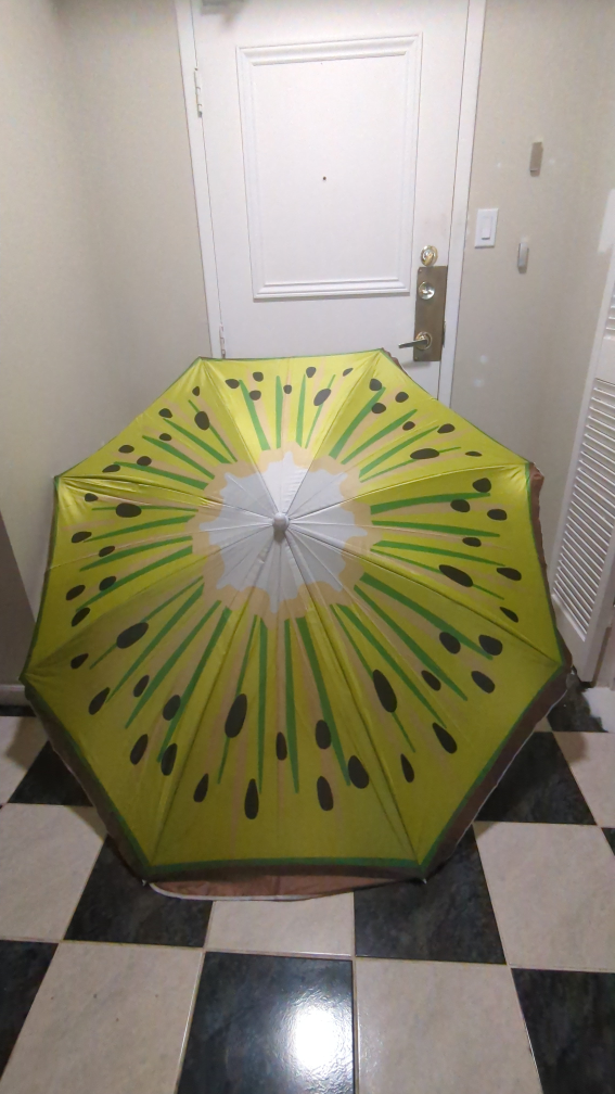 Kiwi Fruit-Themed Beach Umbrella, 6-ft - photo 5