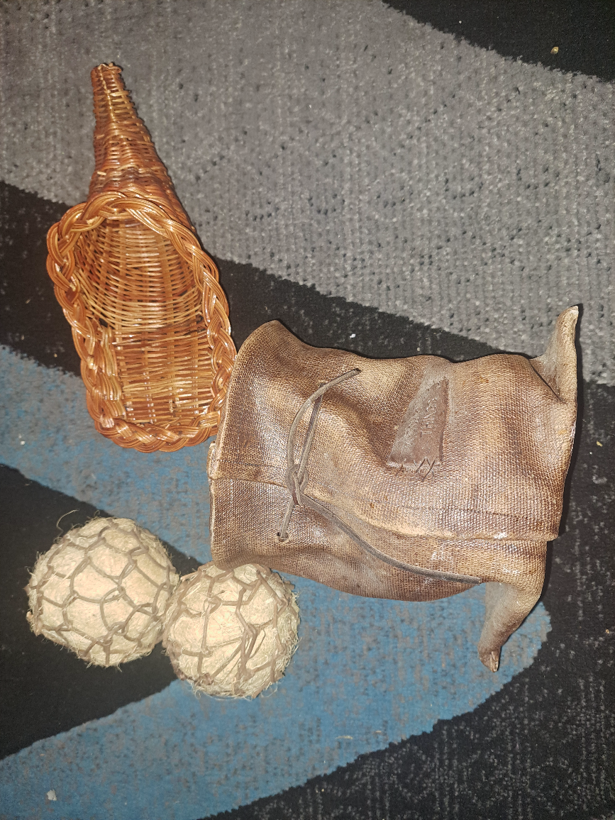Wicker Basket, Balls, and Decorative Bag - photo 2