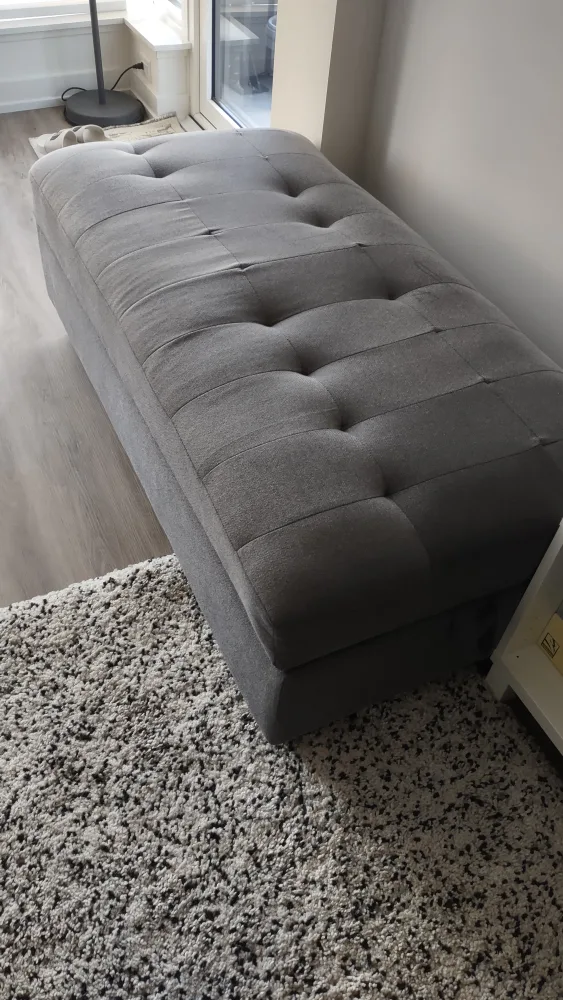 Grey Storage Ottoman Bench thumbnail