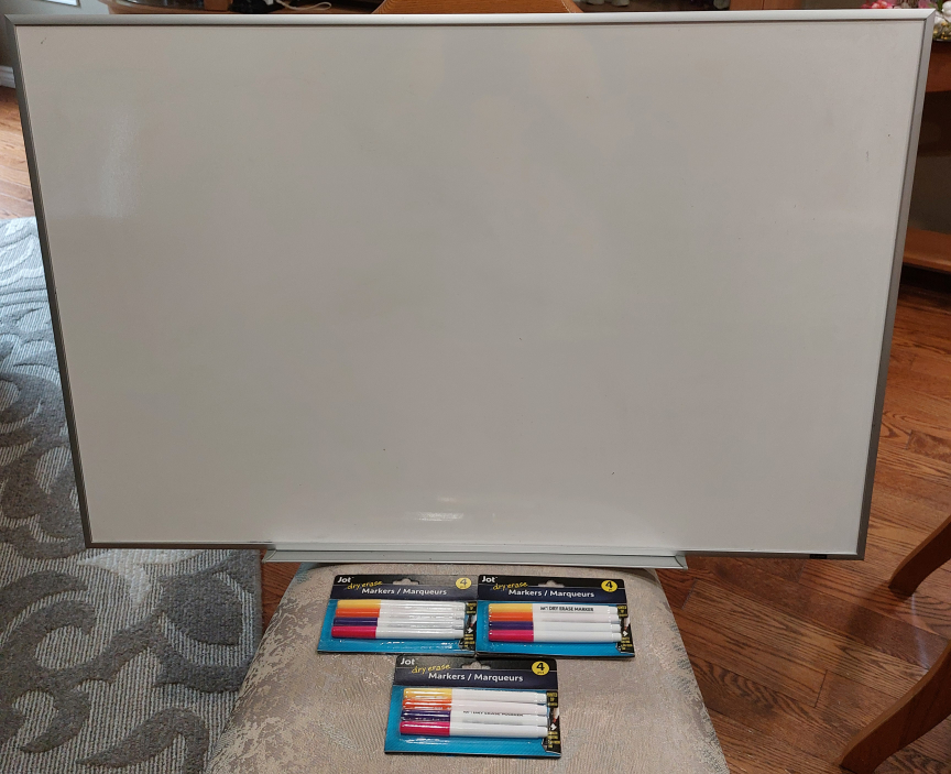 Dry Erase Board with Markers