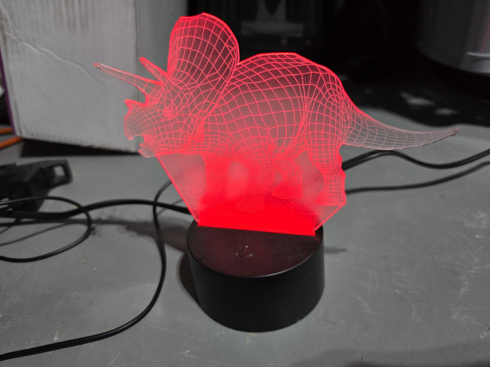 Dinosaur Triceratops LED Desk Lamp