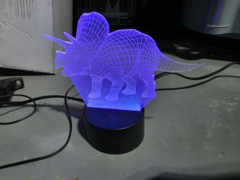Dinosaur Triceratops LED Desk Lamp image indicator(2)