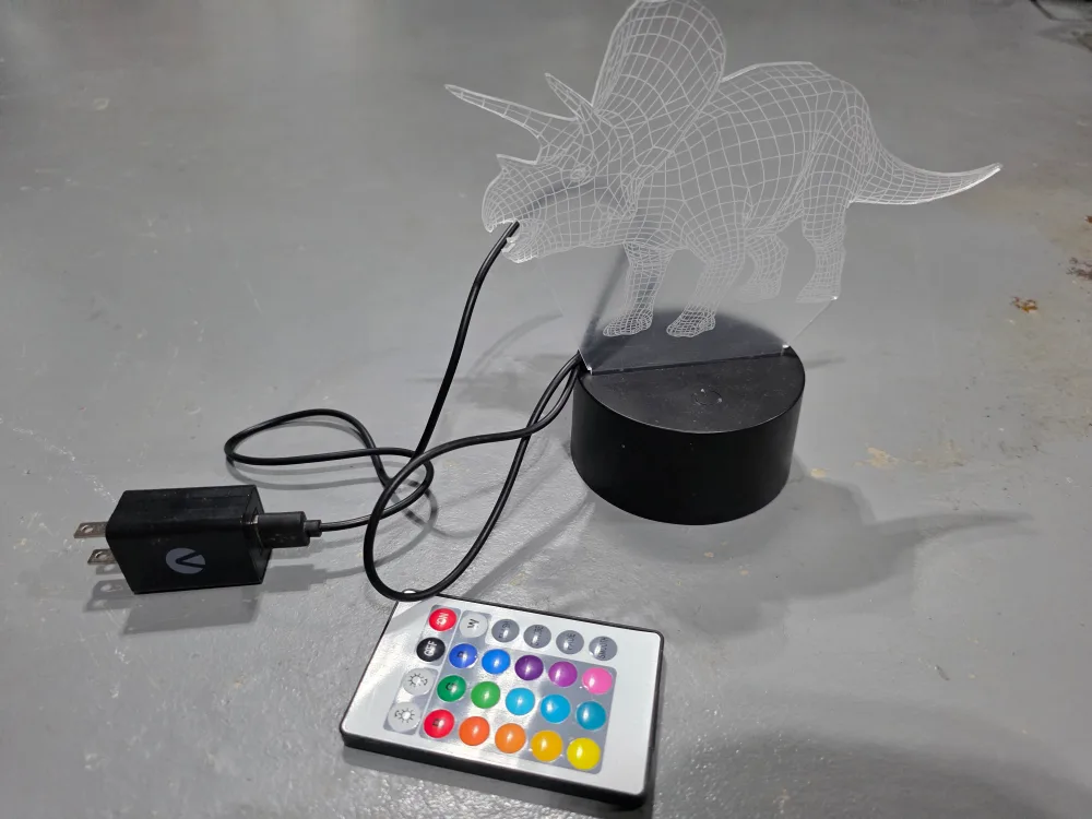 Dinosaur Triceratops LED Desk Lamp image indicator(4)