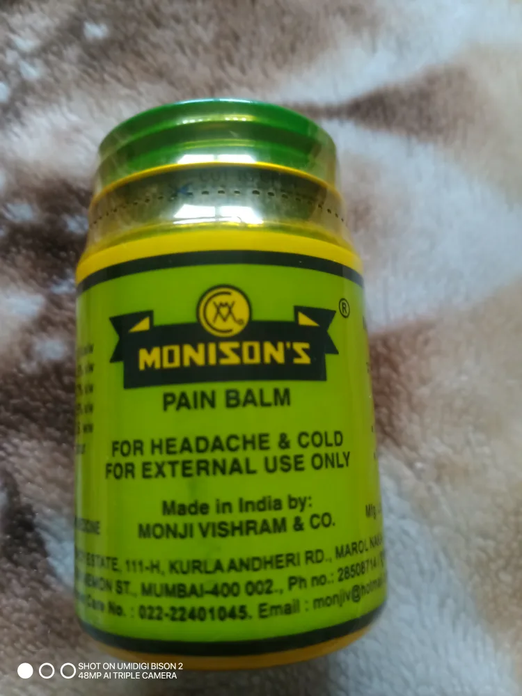 Monison's Pain Balm - Headache & Cold Relief thumbnail