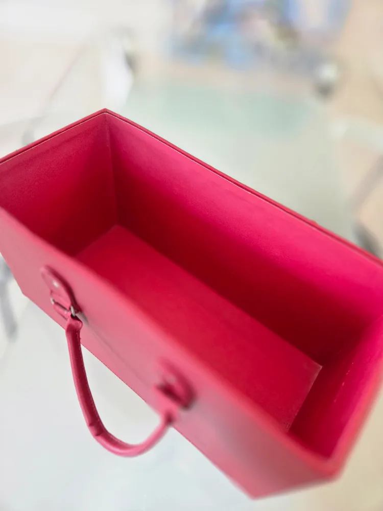 Red Decorative Storage Box with Handles image indicator(3)