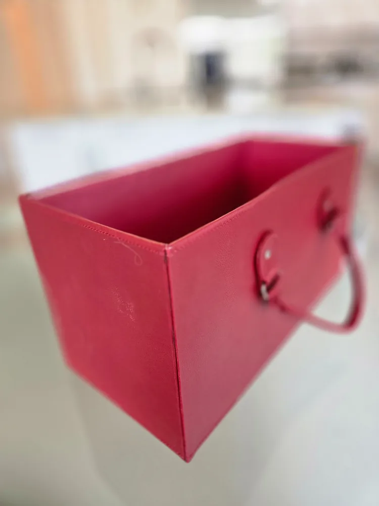 Red Decorative Storage Box with Handles image indicator(2)
