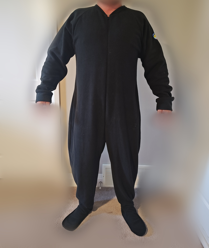 Lazy One Black Fleece Adult Footed Pajamas