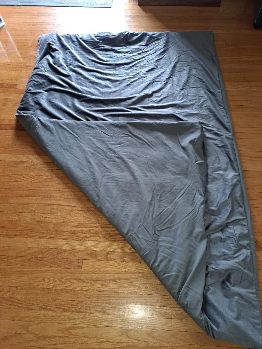 17lb weighted twin Grey Blanket image indicator(2)