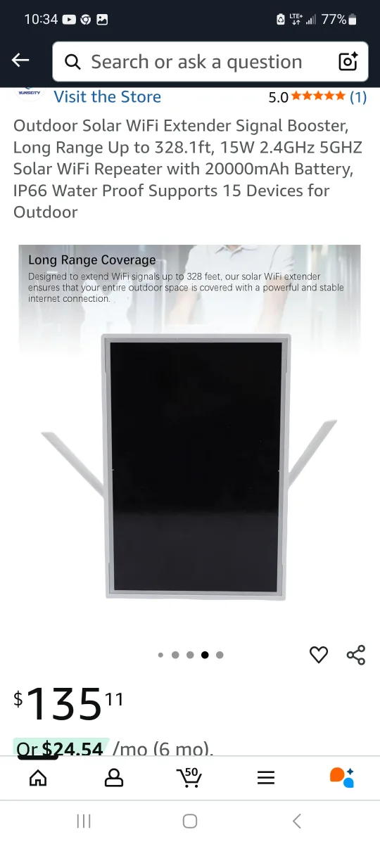 Varsity Solar WiFi Repeater - New in Box image indicator(3)