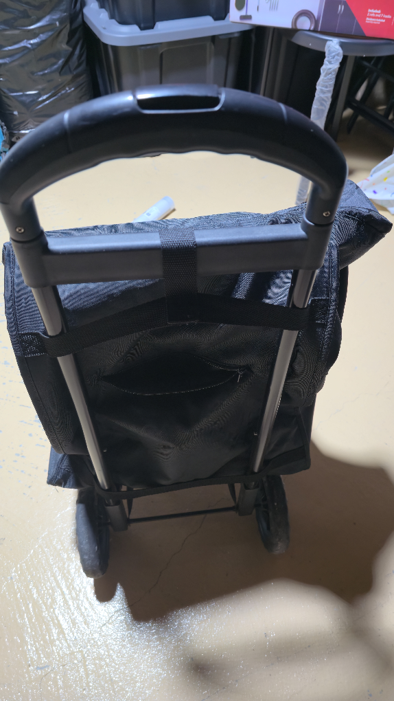 Black Folding Shopping Cart - photo 2