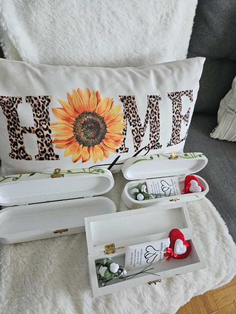 Hand Painted Sunflower Wooden Box image indicator(2)