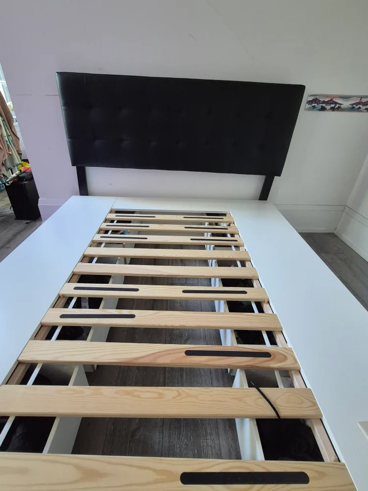 IKEA Nordli Queen Bed Frame w/ Oliver Headboard thumbnail