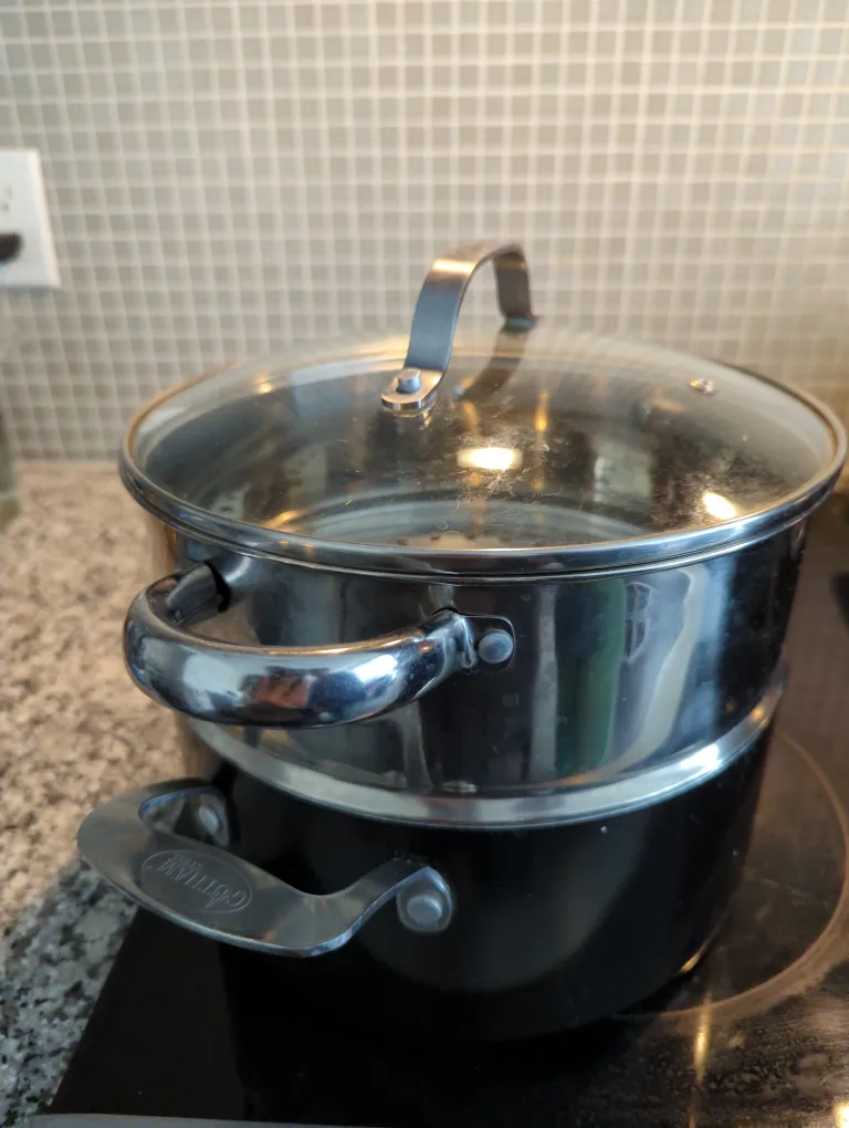 Stainless Steel Steamer Pot with Lid image indicator(2)