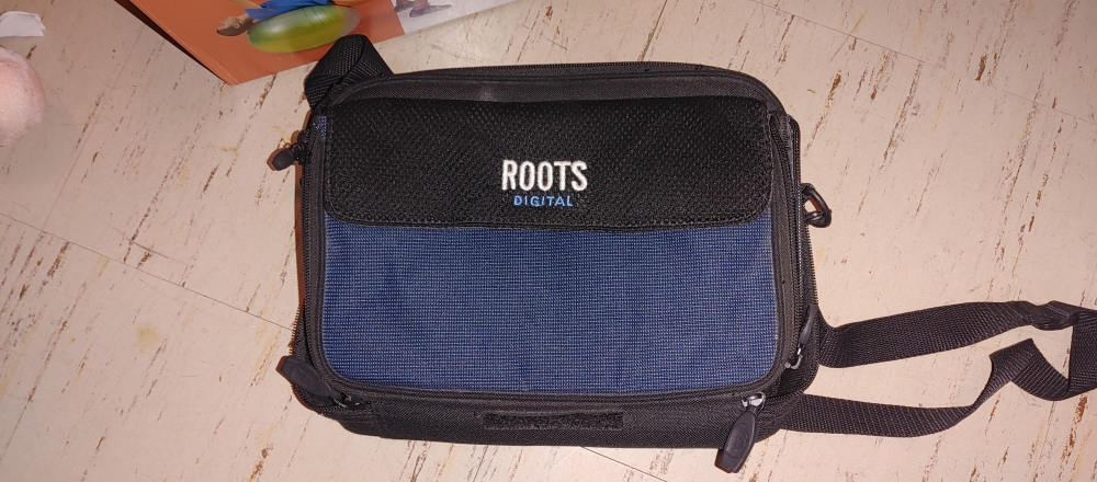 Roots  Bag - Blue & Black