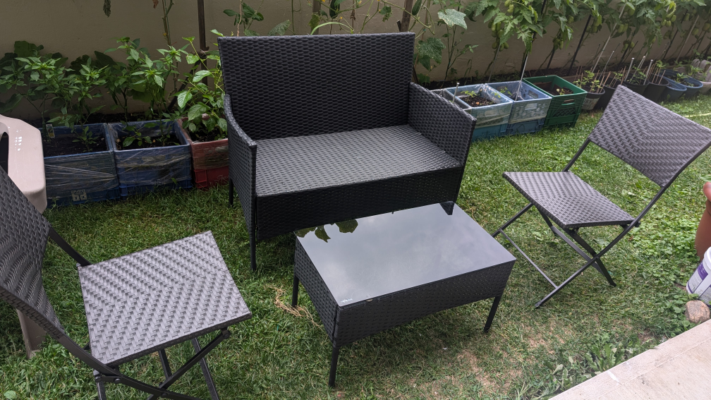 Outdoor Wicker Patio Set - Loveseat, Table, 2 Chairs - photo 4