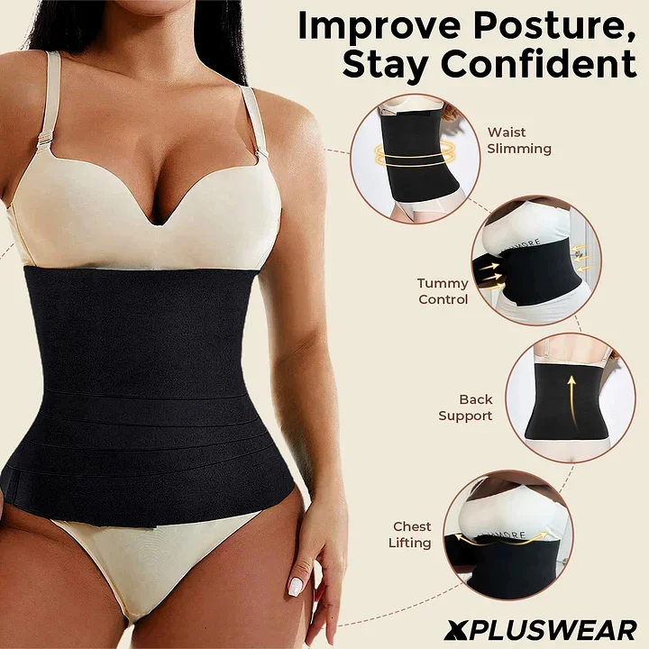 XPLUSWEAR Miracle Wrap Band - Waist Trainer - Black - photo 2