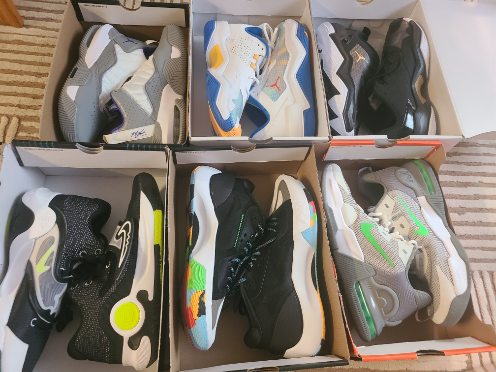 Assorted Nike and Jordan Basketball Shoes