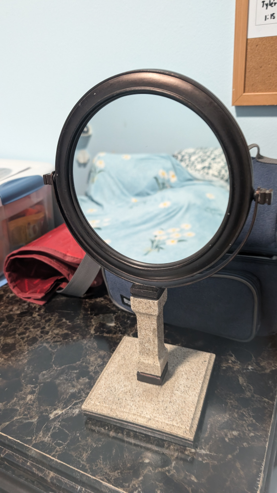 Tabletop Vanity Mirror - Round, Adjustable - photo 2
