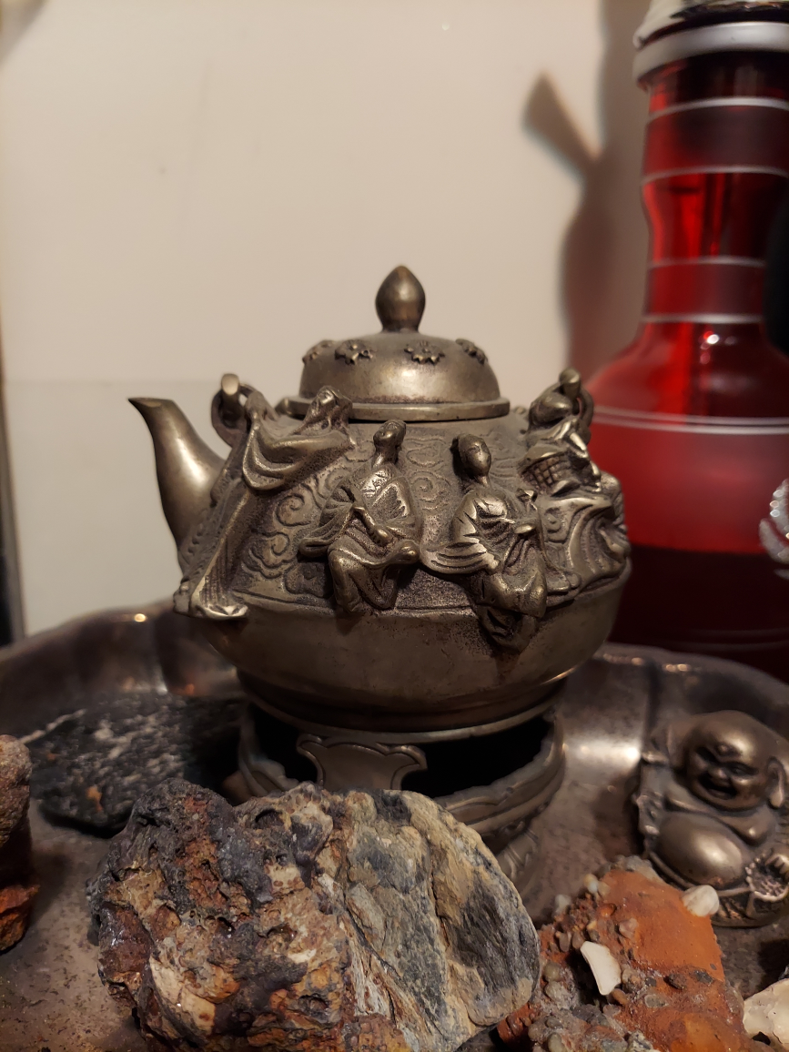 Antique Hendmade Silver Teapot & Burners - photo 2