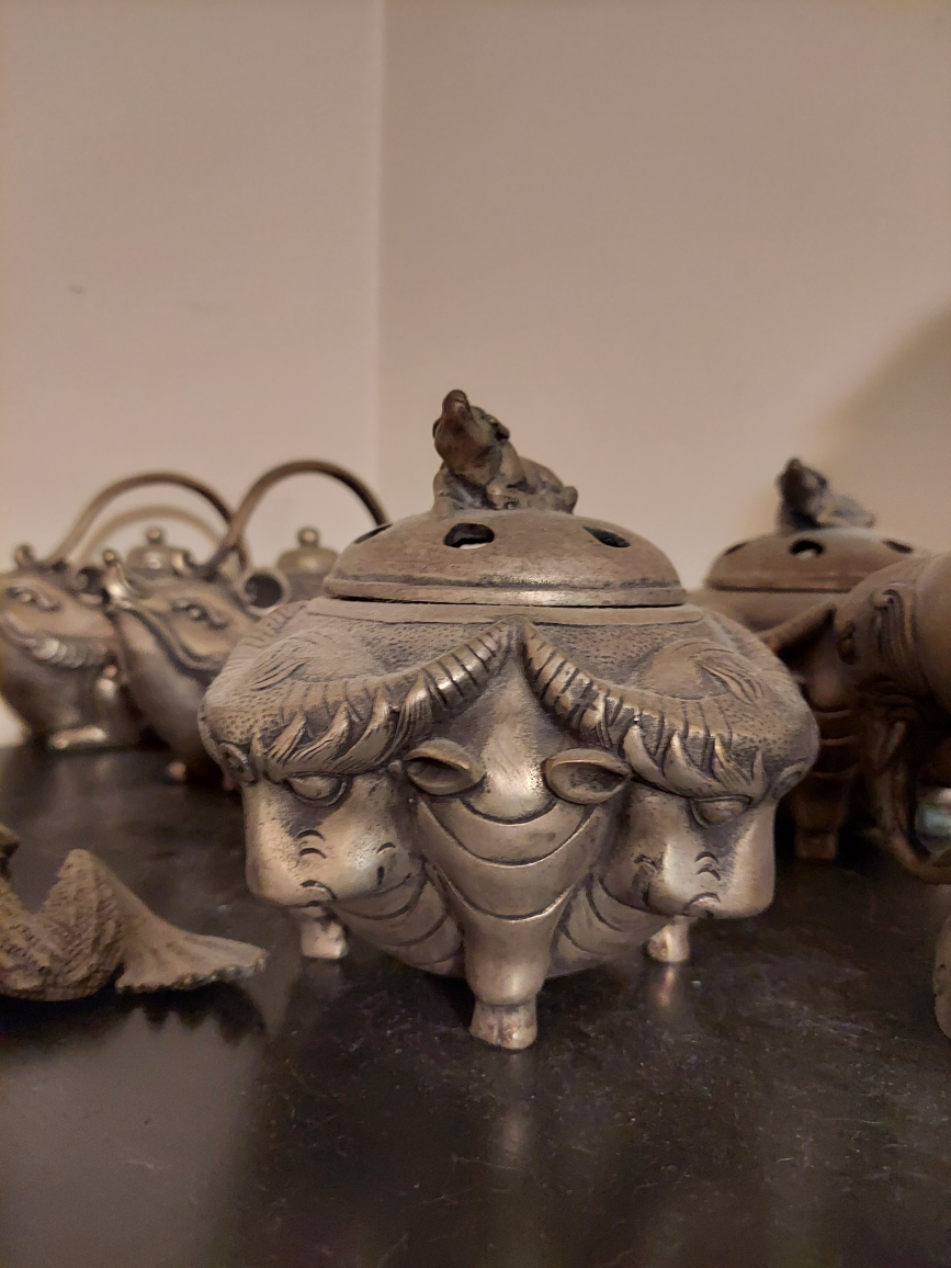 Antique Hendmade Silver Teapot & Burners - photo 3