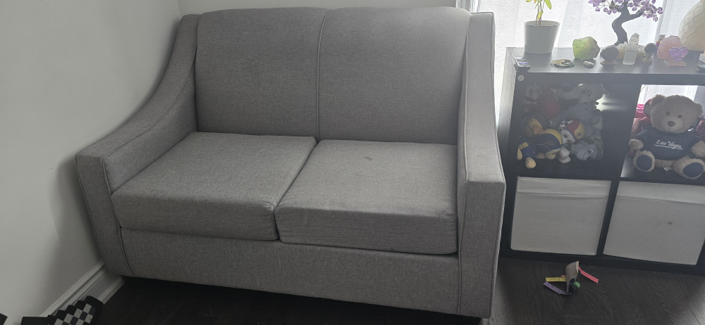 Grey Loveseat Sofa - photo 2