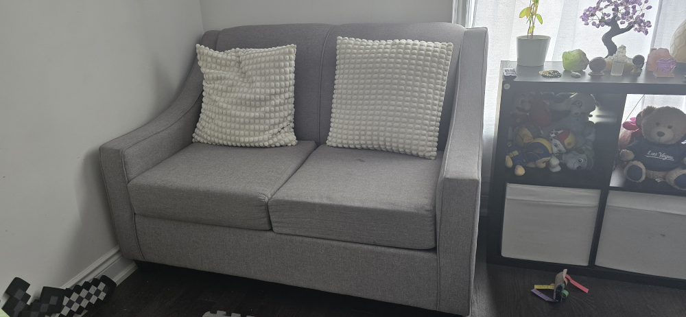 Grey Loveseat Sofa - photo 4
