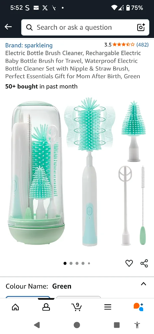 Baby Feeding Set - Warmer + Cleaner + Glass Bottles image indicator(5)