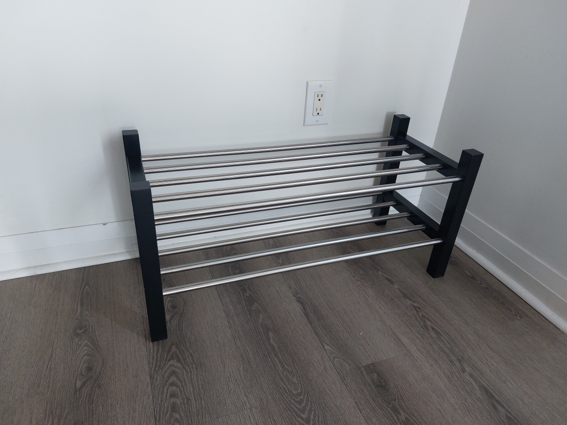 Shoe Rack - Black and Silver