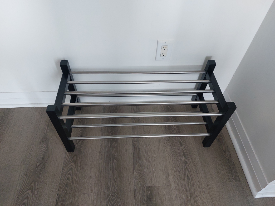 Shoe Rack - Black and Silver - photo 2