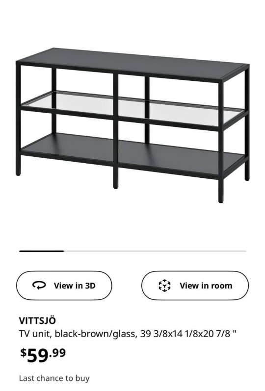 IKEA vittsjo TV stand media console - photo 5