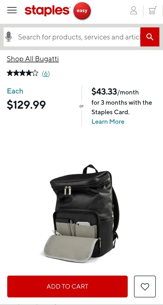 BACK TO SCHOOL:Bugatti Black Vegan Leather Backpack image indicator(7)
