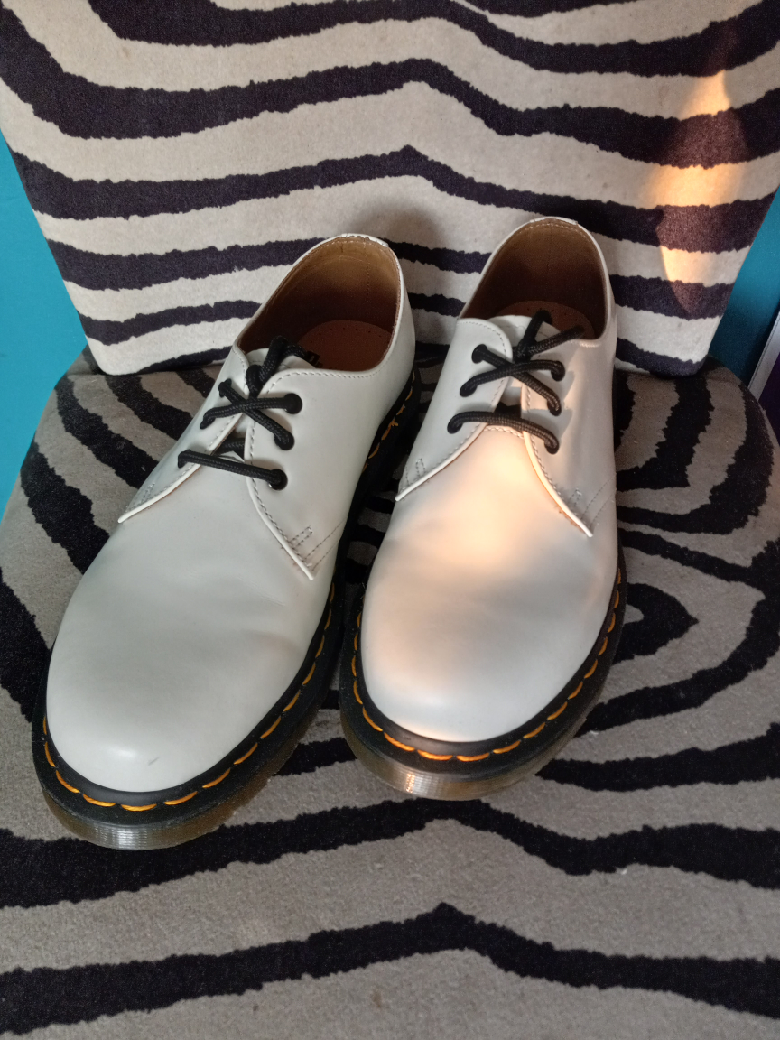 Dr. Martens 1461 White Smooth Leather Oxford Shoes