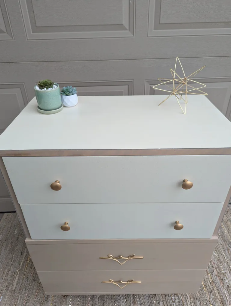 Newly refinished MCM tallboy dresser image indicator(2)