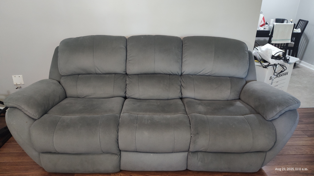 Grey 3-Seat Reclining Sofa - Moving out of my place - photo 2