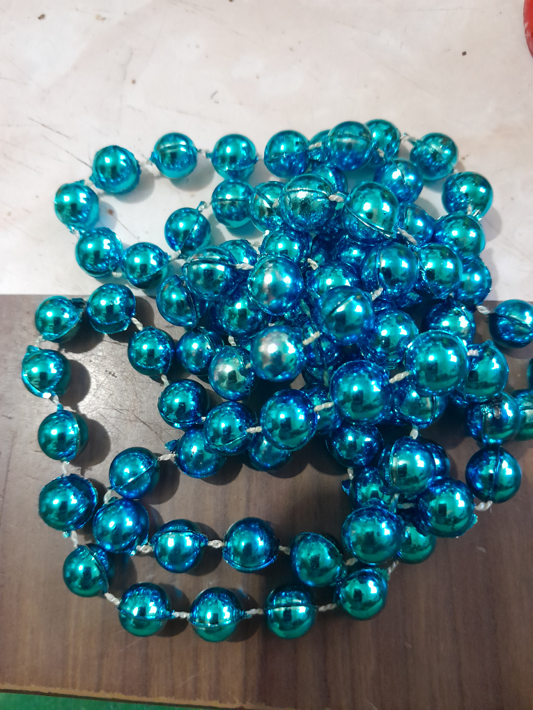 Blue bead necklace