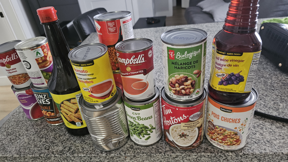 Assorted Canned Goods & Condiments