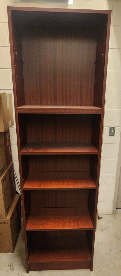 Tall Brown Wooden Bookcase - 7'1" Height - photo 2