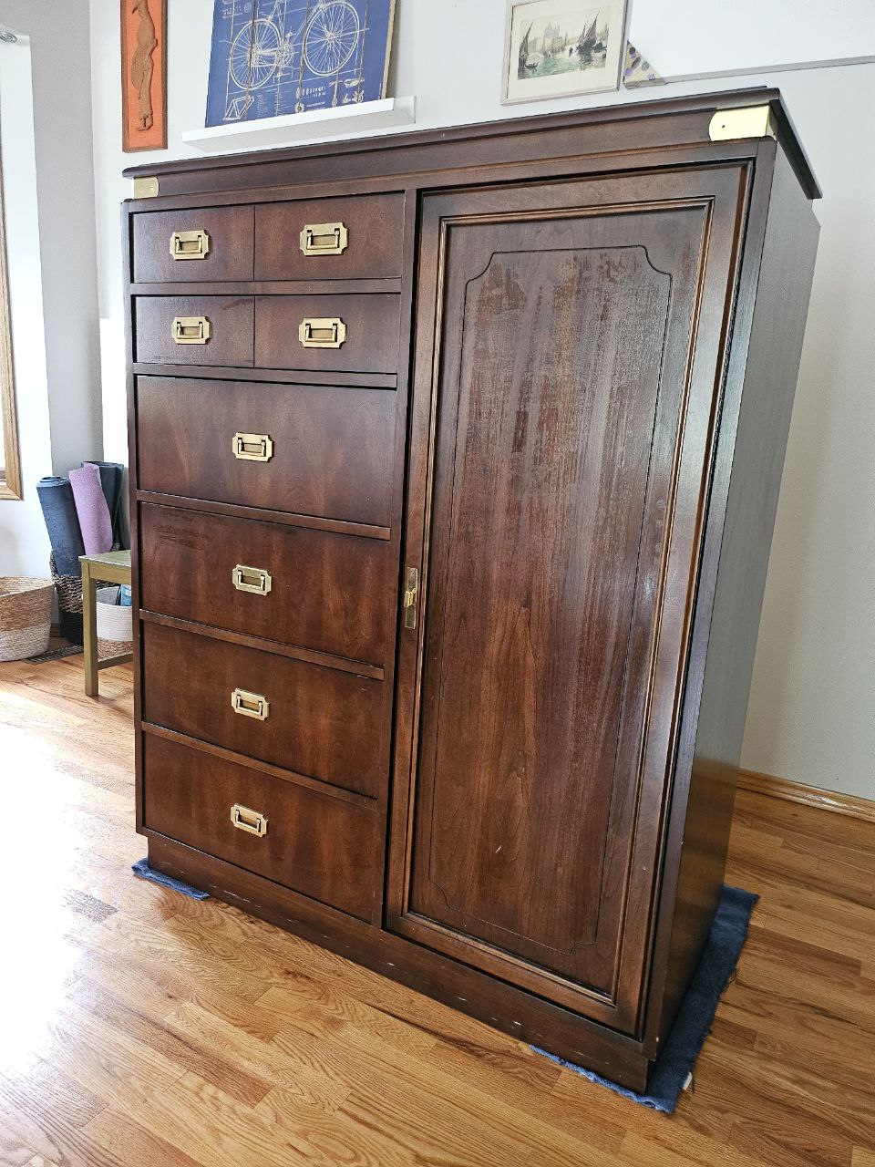 Solid wood Kroehler armoire