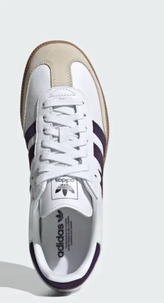 Adidas Samba OG Shoes - White/Purple image indicator(3)