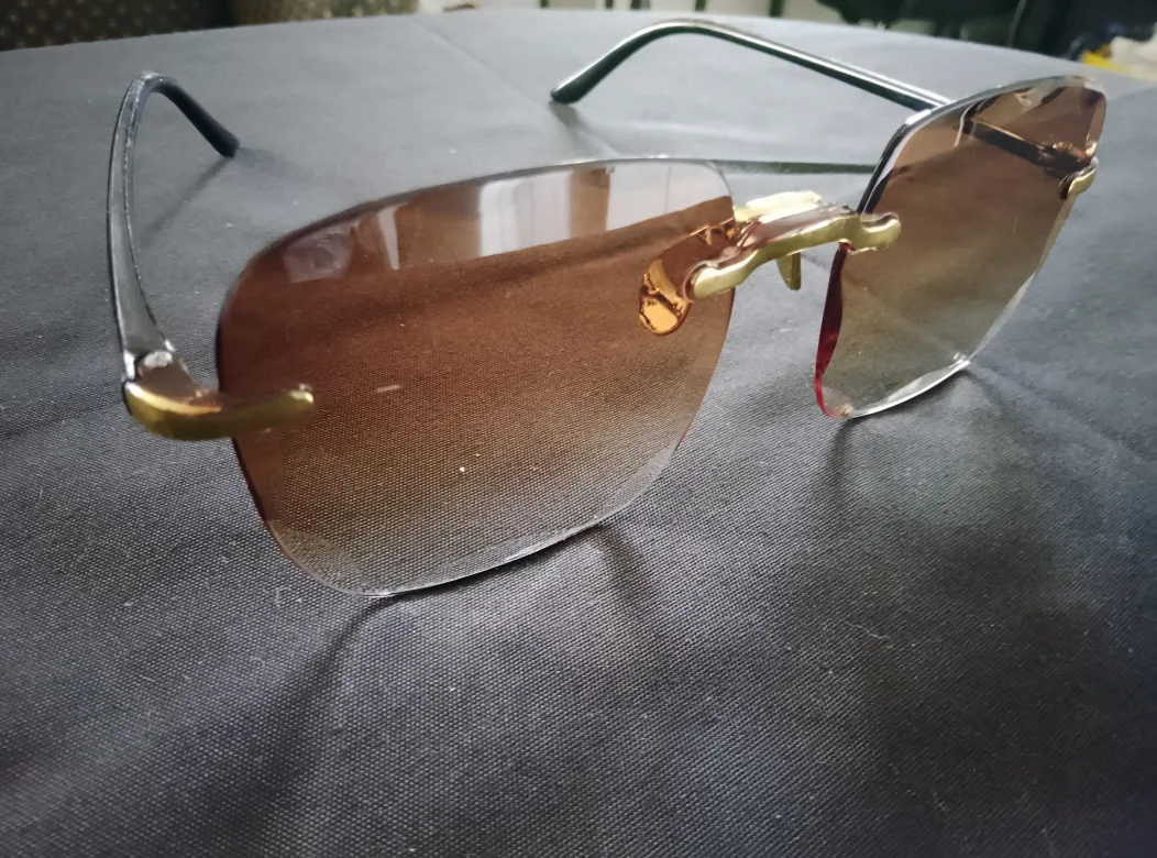 New Rimless Brown Gradient Sunglasses thumbnail