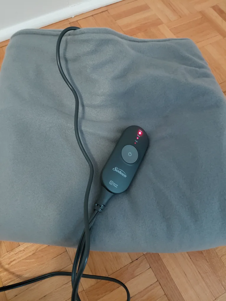 Sunbeam Heated Blanket / Warming Throw - Grey thumbnail