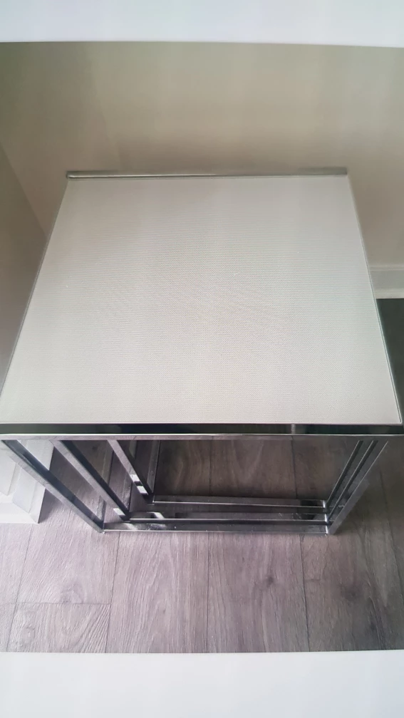 Set of 3 Chrome Side Tables - photo 2