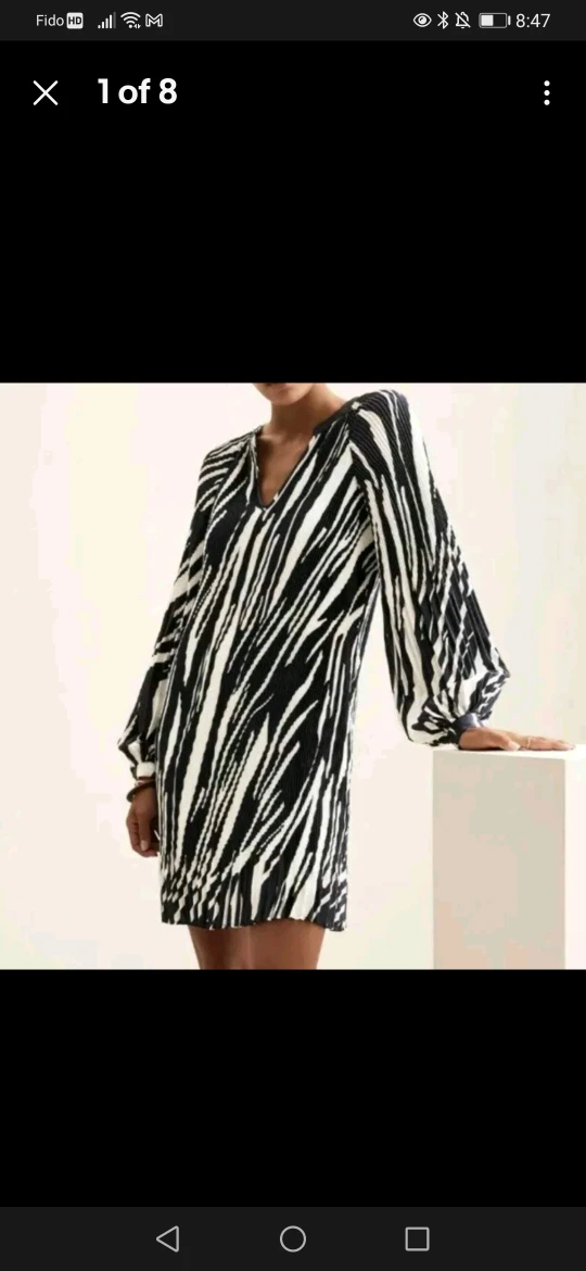 Banana Republic Zebra Print Dress - Size L