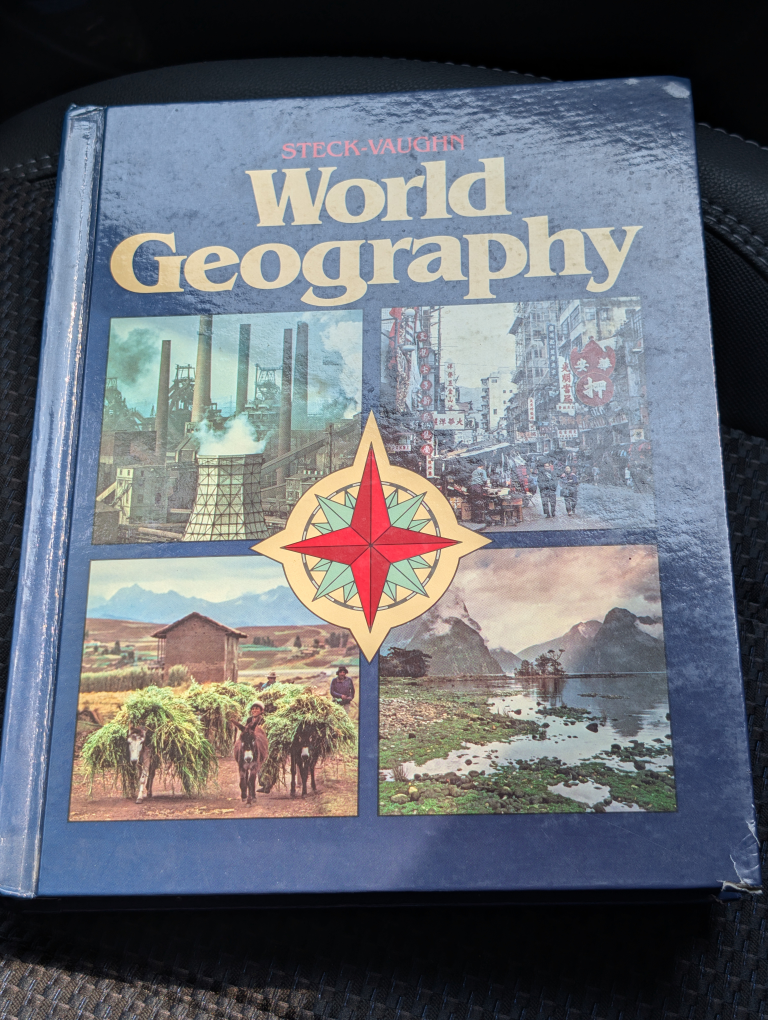 Steck-Vaughn 1983 World Geography Book