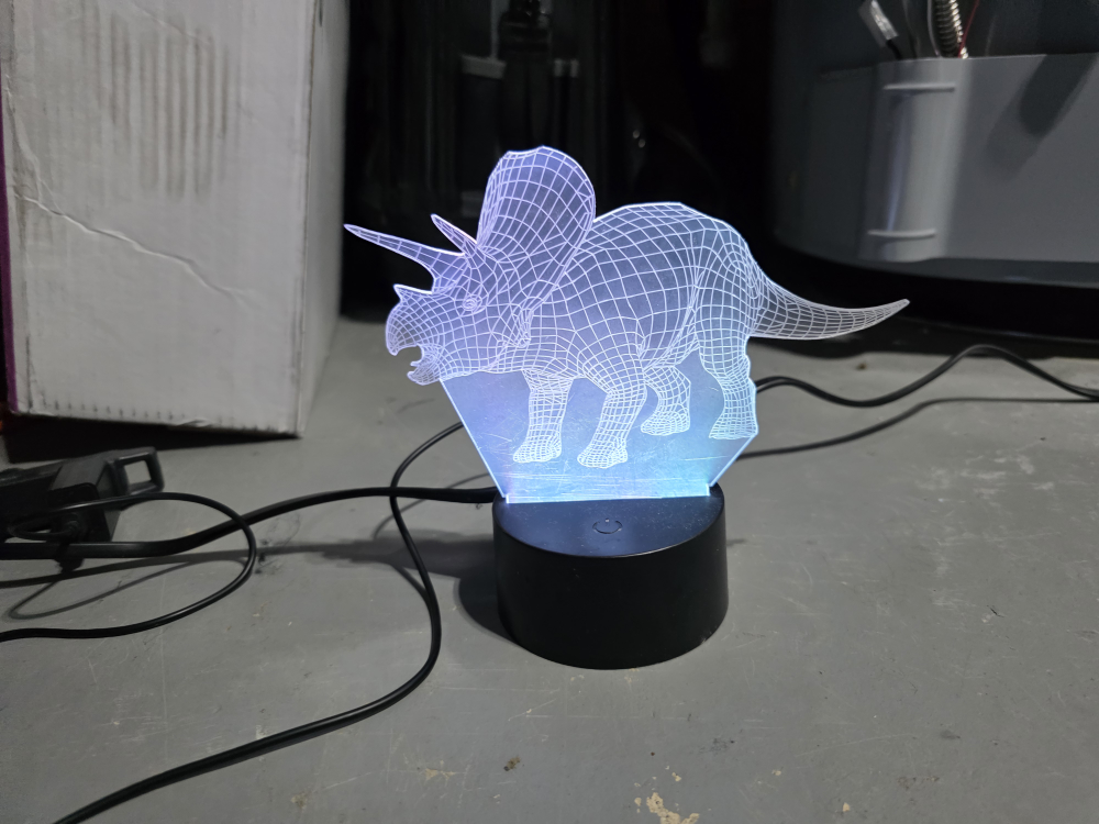 Dinosaur Triceratops LED Desk Lamp - photo 3