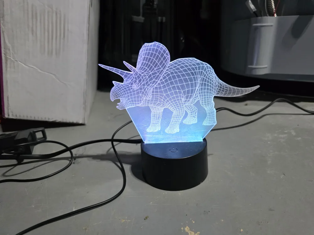 Dinosaur Triceratops LED Desk Lamp image indicator(3)