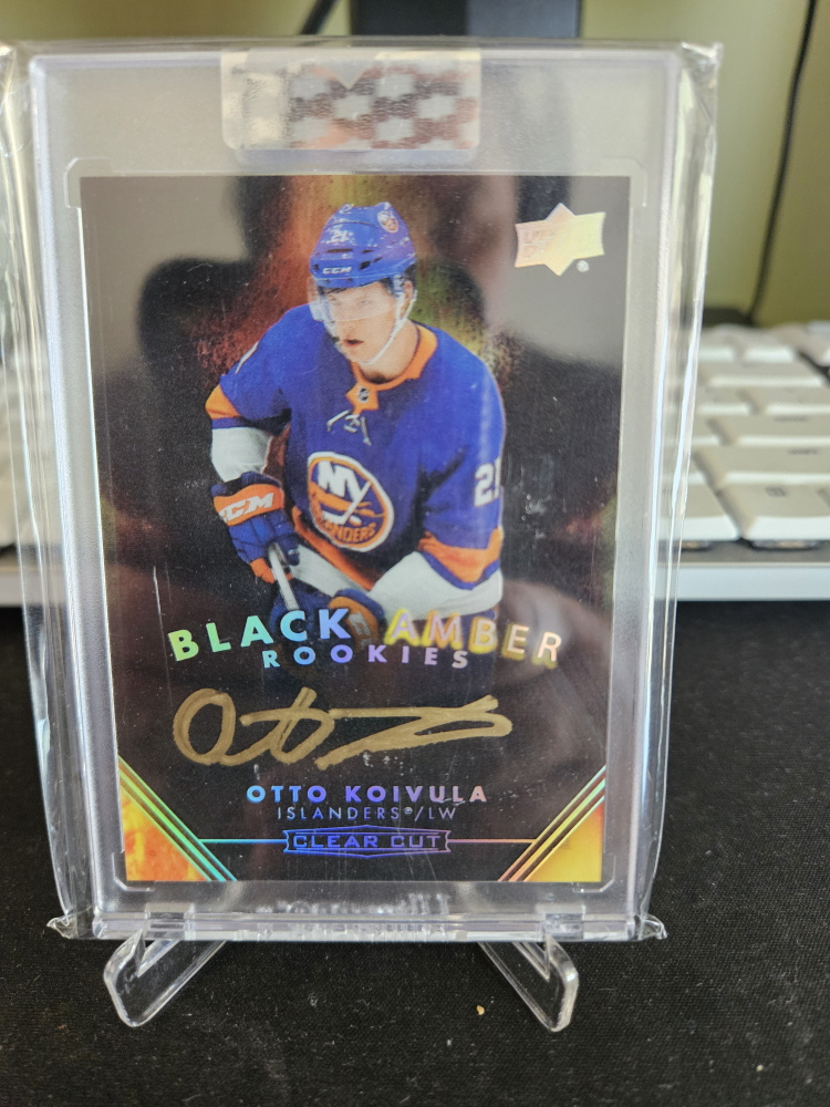 Otto Koivula Upper Deck Black Amber Rookie Card