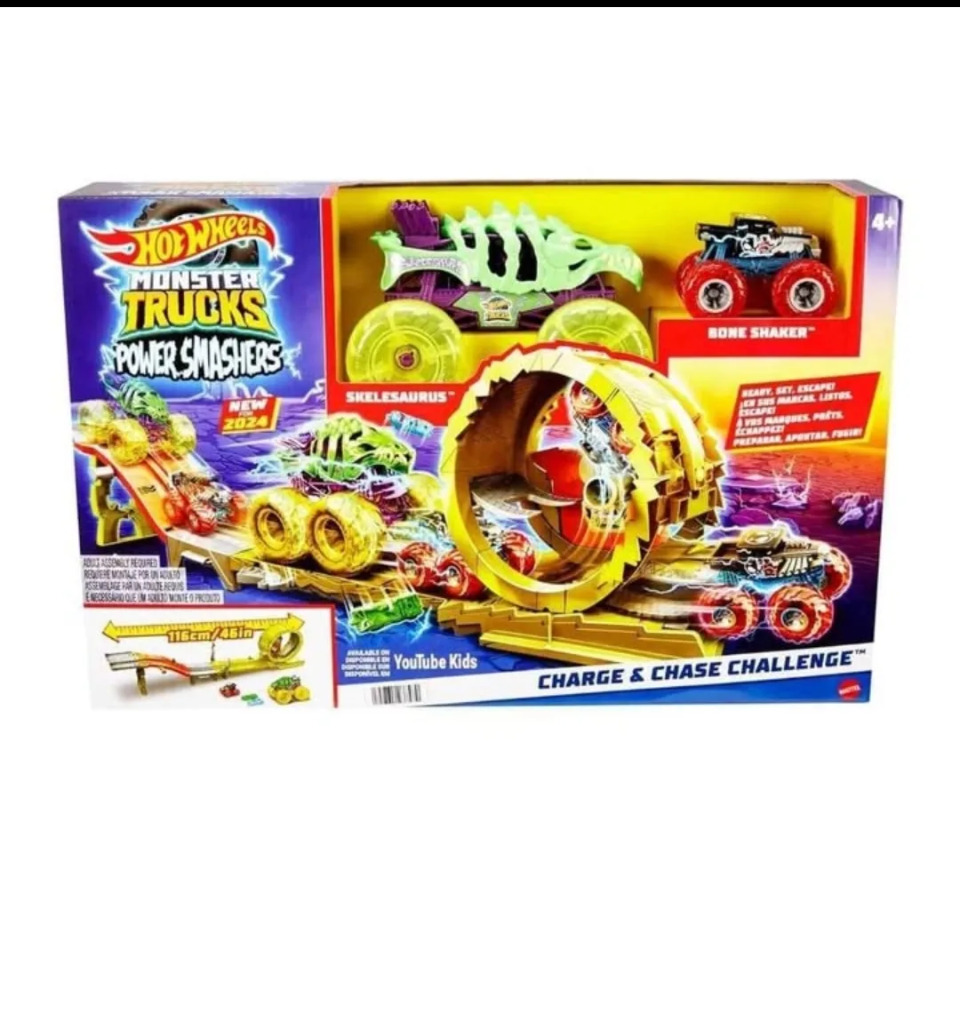 Hot Wheels Monster Trucks Power Smashers Charge & Chase thumbnail