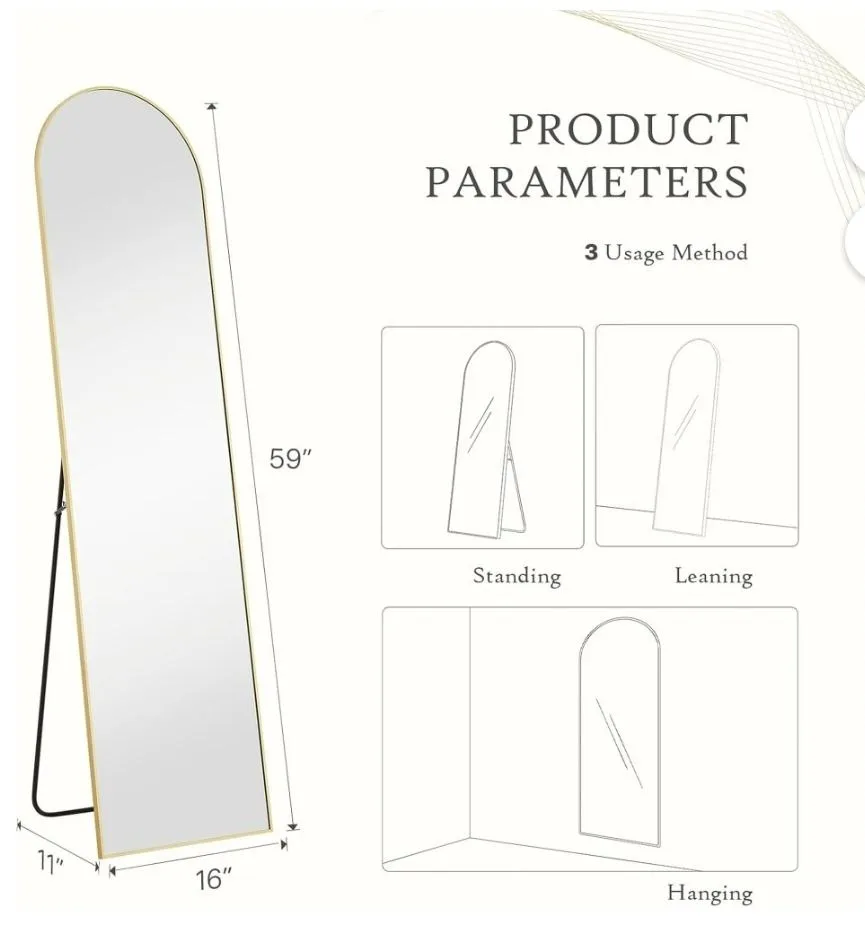 Standing Arched Full Length Mirror thumbnail