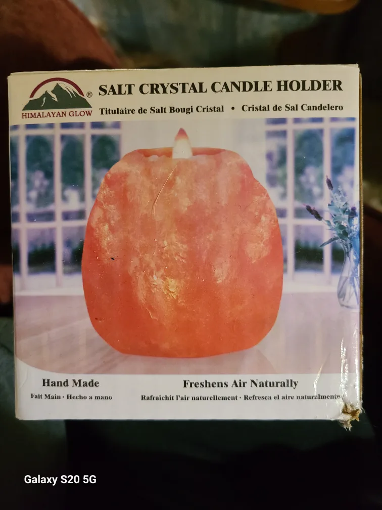 Himalayan Glow Salt Crystal Candle Holder thumbnail